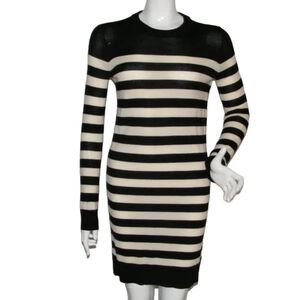 RAG & BONE Sweater Dress, XS, Lillian, French Stripes, Knit, Black/Ivory